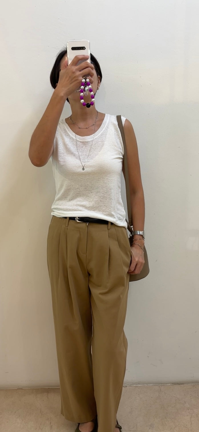 Linen muji tank top