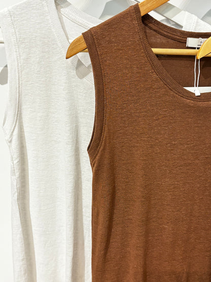 Linen muji tank top