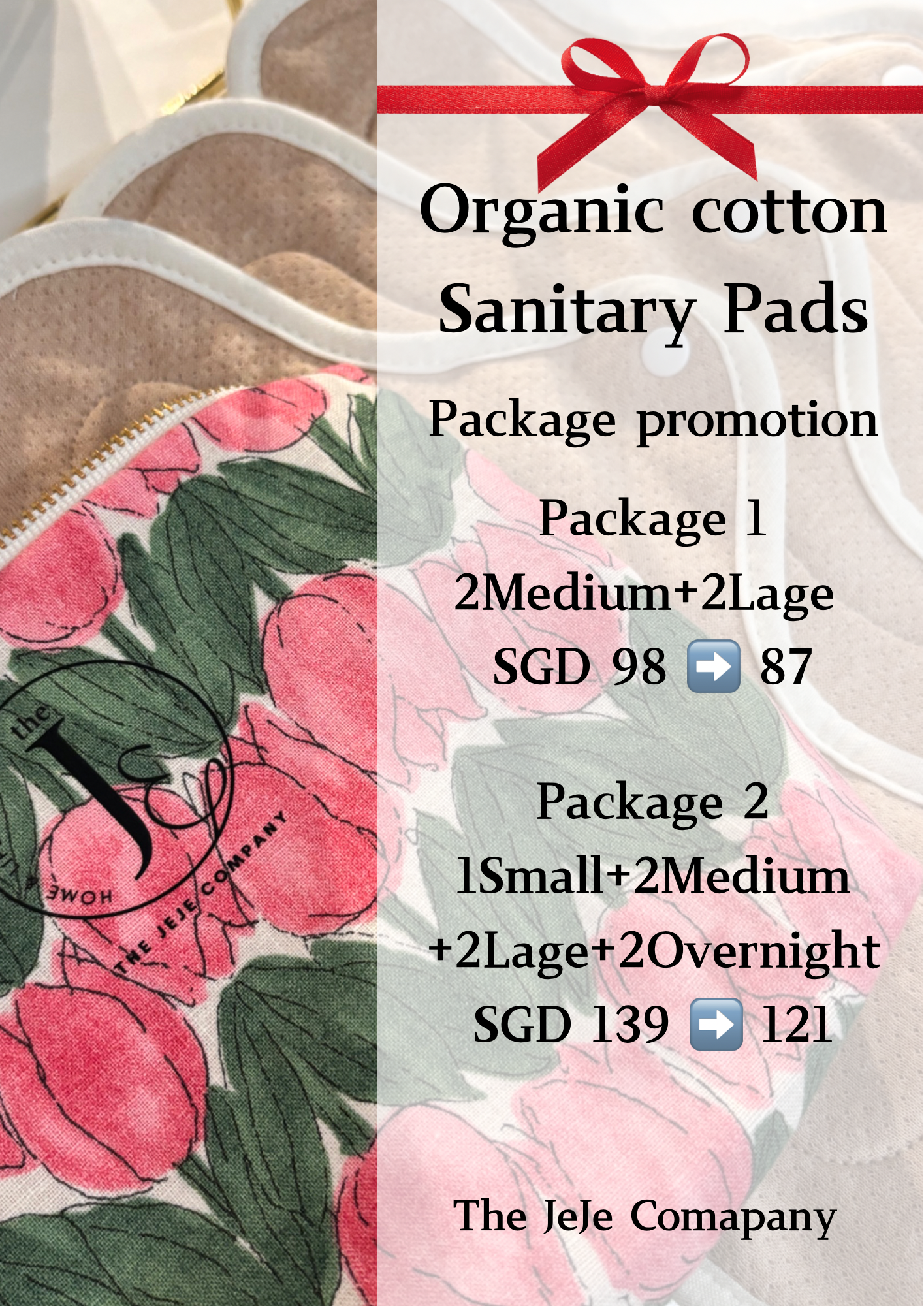 Organic Cotton Sanitary Pads Package