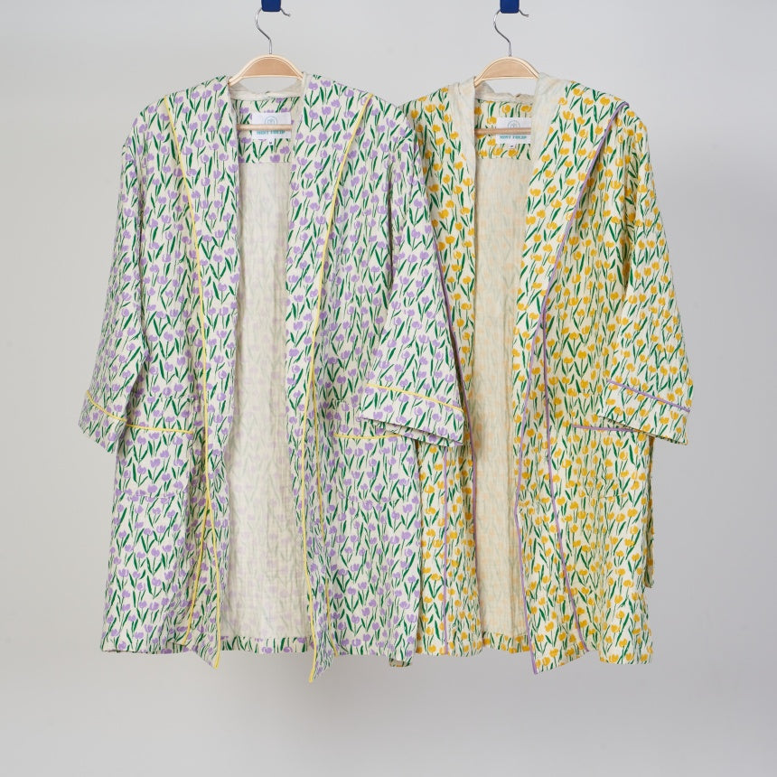 30% OFF-Yellow Tulip Robe(Family Size)