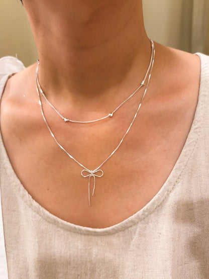 <10% OFF>Robbon necklace