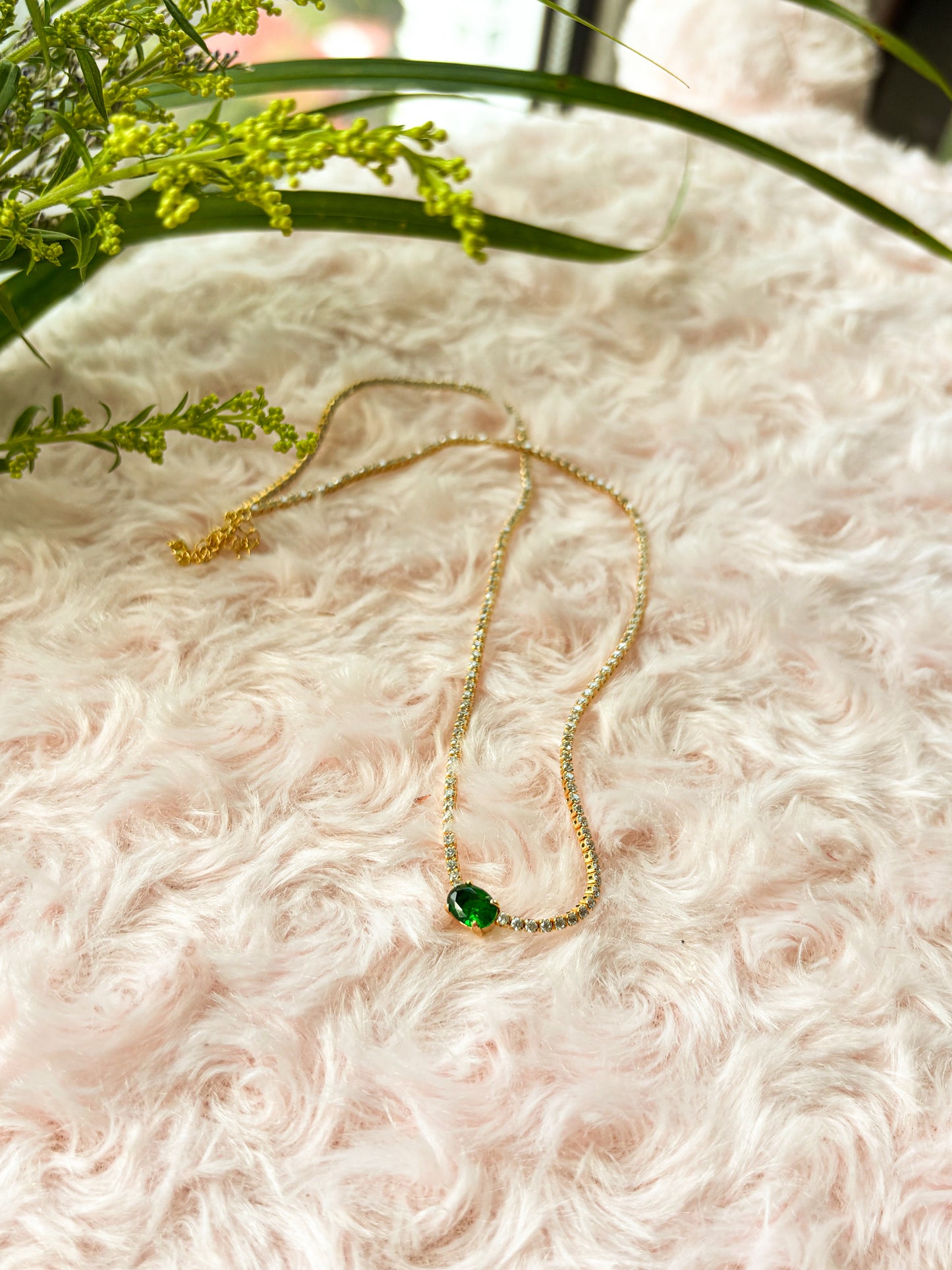 30% OFF-GREEN SPARKLING NECKLACE