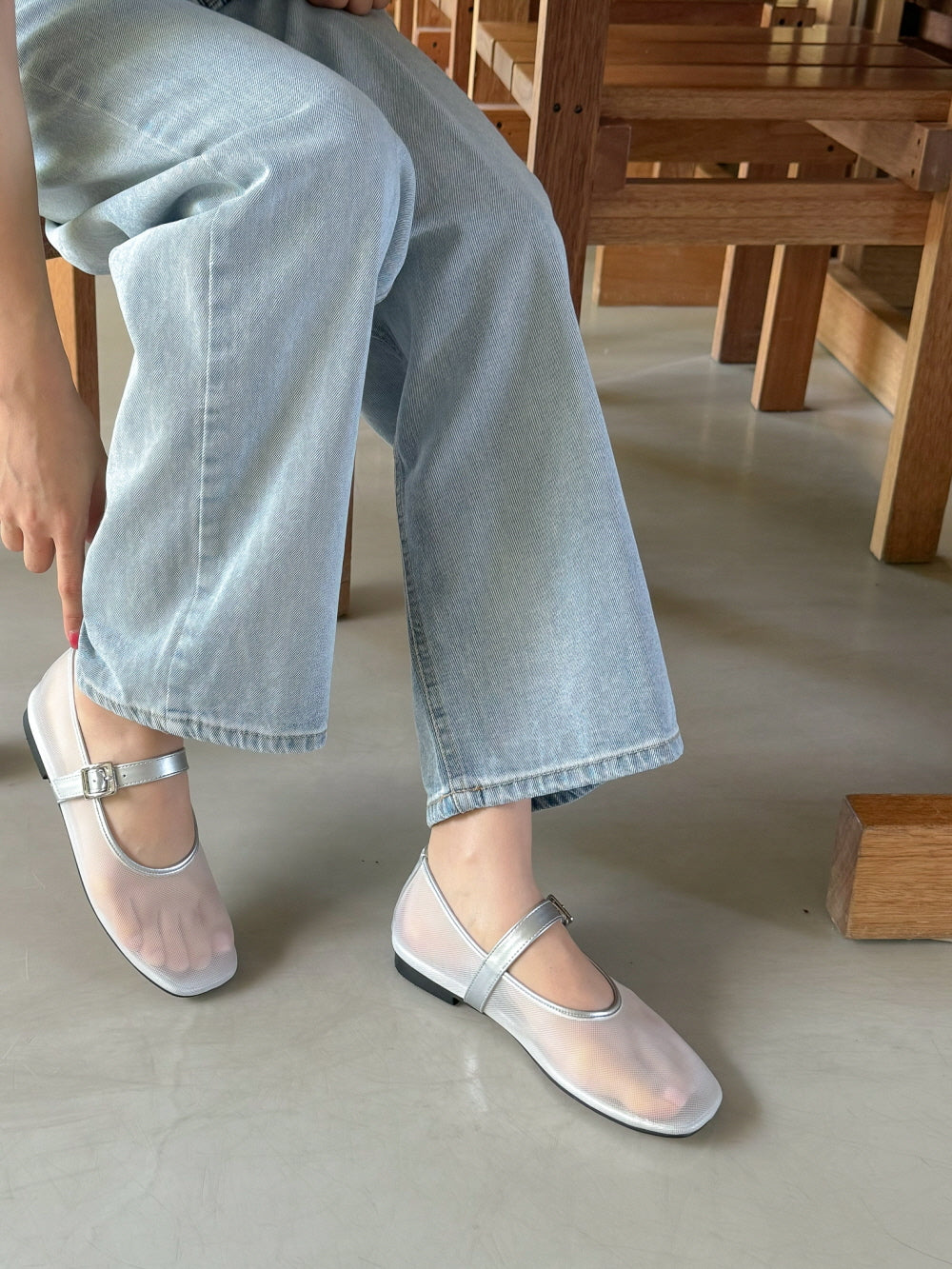 <Pre-Order> Mesh Flat Shoes